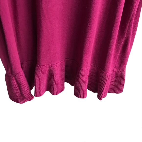 Lane Bryant Ruffle Crossover Front Knit Sweater Size 22 24 Pullover Jumper Tunic - Picture 11 of 15